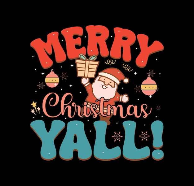 Retro Christmas Sublimation Design Christmas t Shirt Design Wesołych Świąt