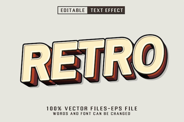 Retro edytowalny efekt tekstowy