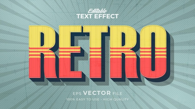 Retro edytowalny efekt tekstowy