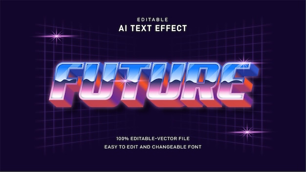 Retro efekt tekstowy przyszłości