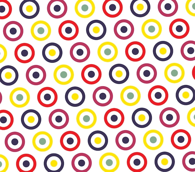 Retro Groovy Geometric Circle Pattern Tło