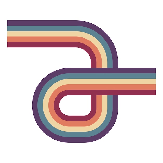 Retro groovy lined