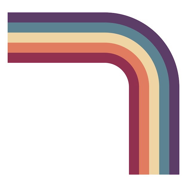 Retro groovy lined