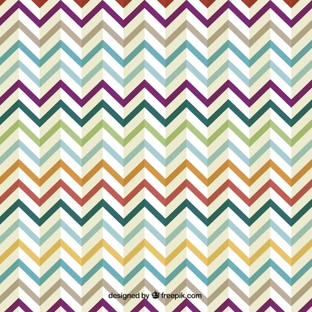Retro kolorowy Zig Zag