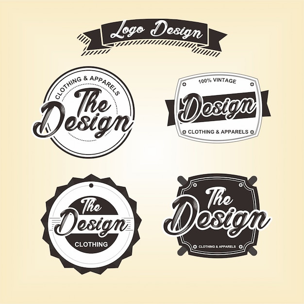 Plik wektorowy retro logo design vintage