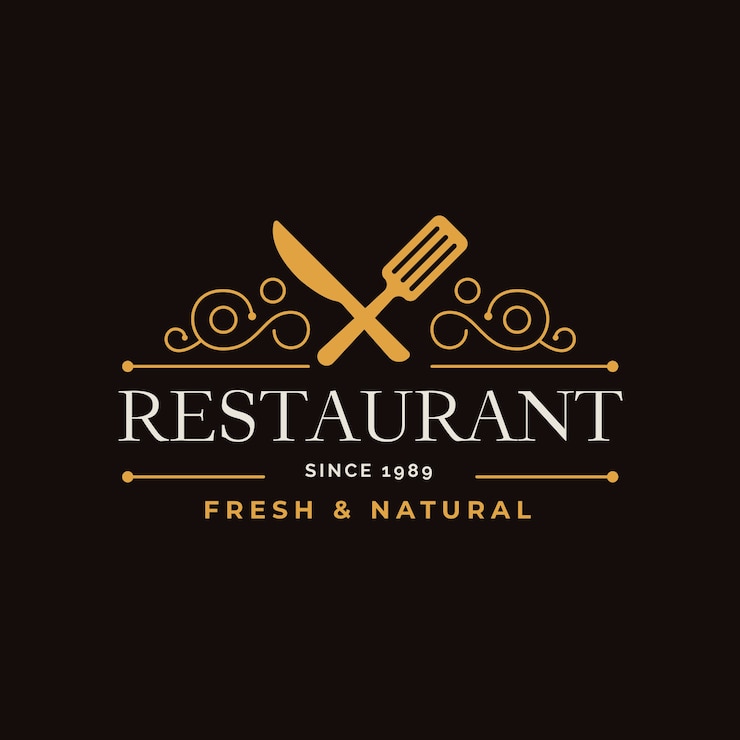 Wektor retro logo restauracji