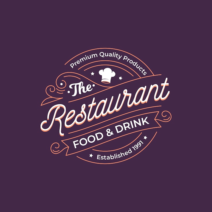 Wektor retro logo restauracji