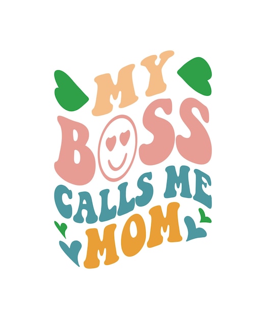 Retro Mama Cytat Svg Design