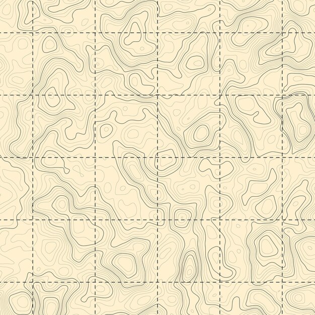 Plik wektorowy retro mapa topograficzna geograficzna mapa konturowa ilustracja wektorowa abstrakcyjnej siatki konturowej