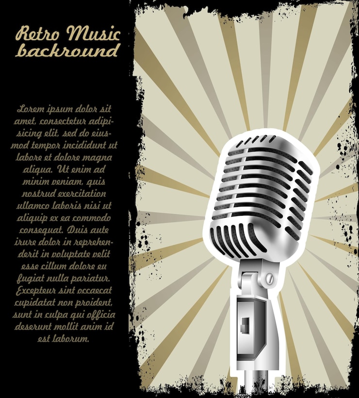 Wektor retro muzyka w tle