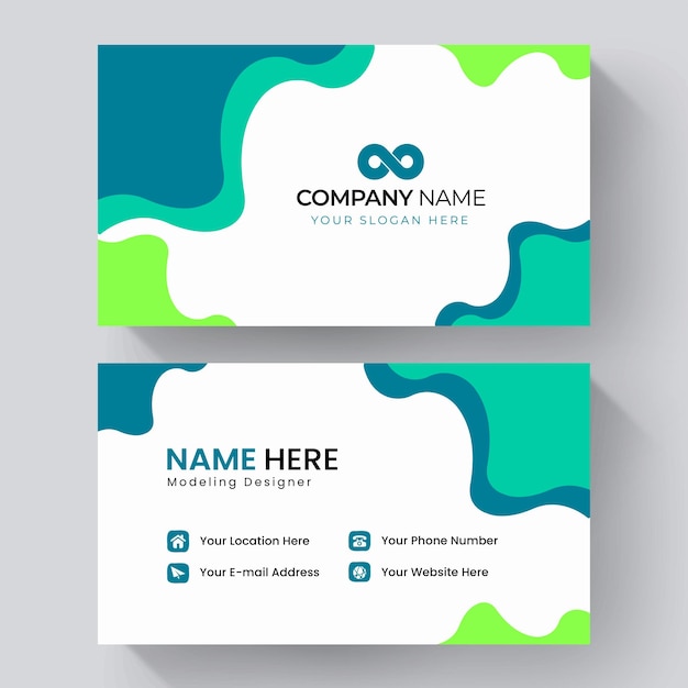 Retro Neon Business Card Layout