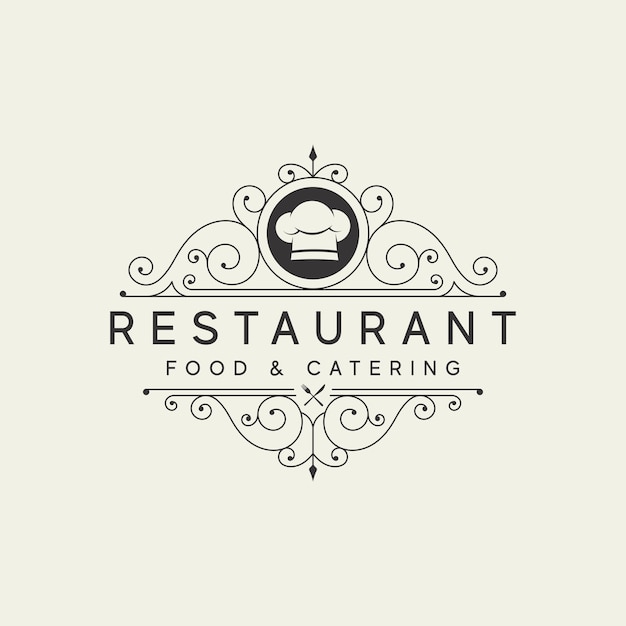 Retro Restauracja I Catering Vintage Logo Design
