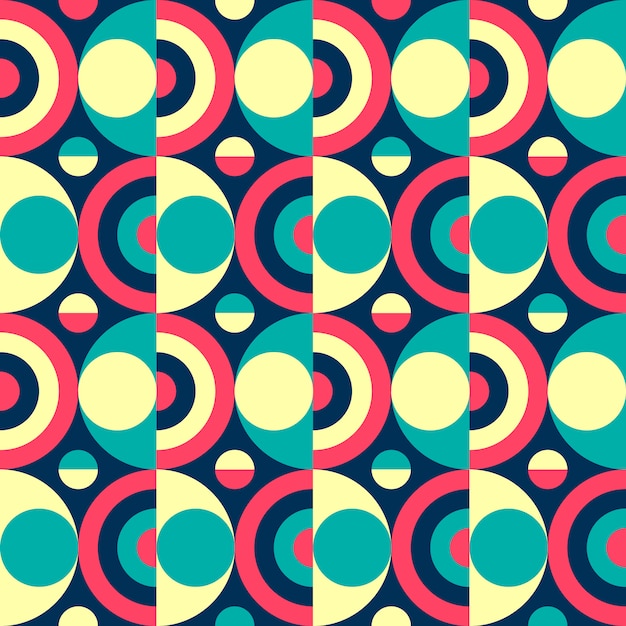 Retro stylowy abstrakcjonistyczny geometryczny barwiony bezszwowy wzór.