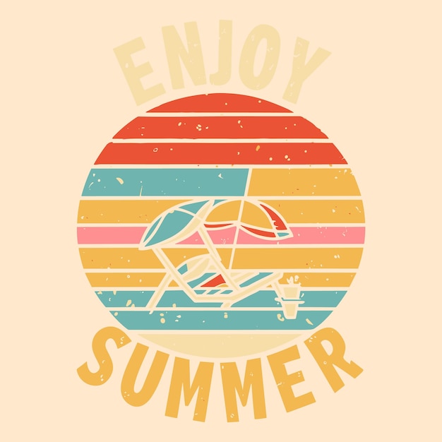 Plik wektorowy retro sunset summer t-shirt design bundle