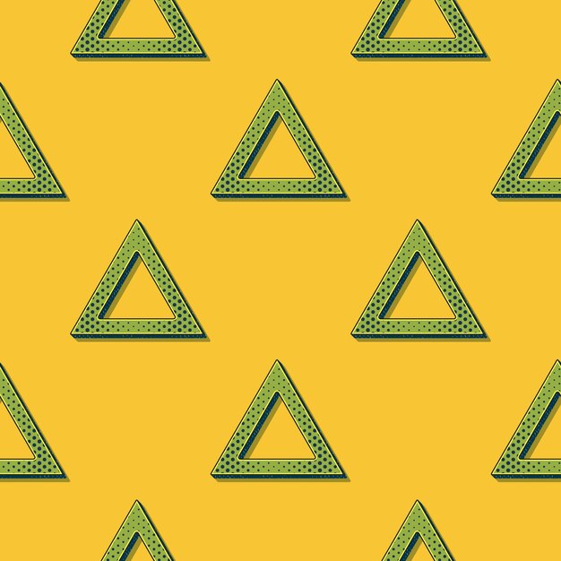 Retro trójkąty wzór, abstrakcyjne tło geometryczne w stylu lat 80-tych, 90-tych. Geometryczna prosta ilustracja