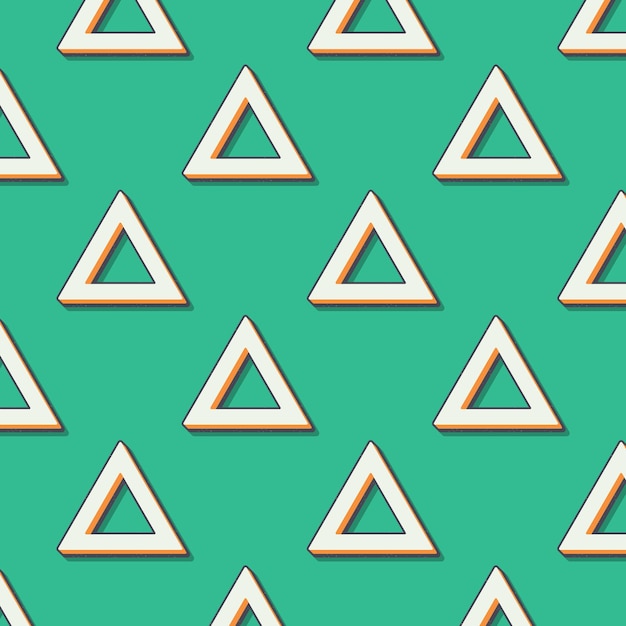 Retro trójkąty wzór, abstrakcyjne tło geometryczne w stylu lat 80-tych, 90-tych. Geometryczna prosta ilustracja