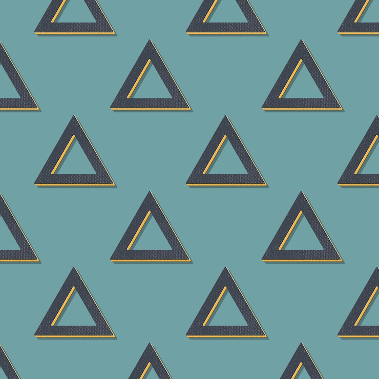 Wektor retro trójkąty wzór, abstrakcyjne tło geometryczne w stylu lat 80-tych, 90-tych. geometryczna prosta ilustracja