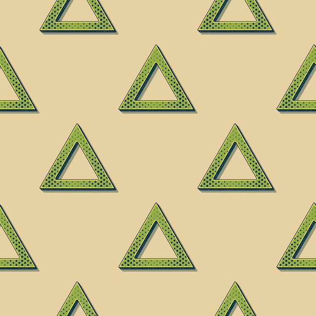Retro trójkąty wzór, abstrakcyjne tło geometryczne w stylu lat 80-tych, 90-tych. Geometryczna prosta ilustracja