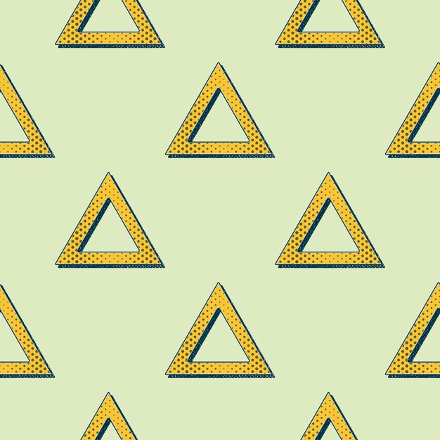 Retro trójkąty wzór, abstrakcyjne tło geometryczne w stylu lat 80-tych, 90-tych. Geometryczna prosta ilustracja