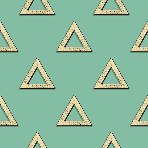 Retro trójkąty wzór, abstrakcyjne tło geometryczne w stylu lat 80-tych, 90-tych. Geometryczna prosta ilustracja