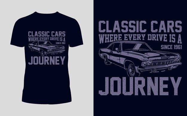 Plik wektorowy retro vintage car tshirt design