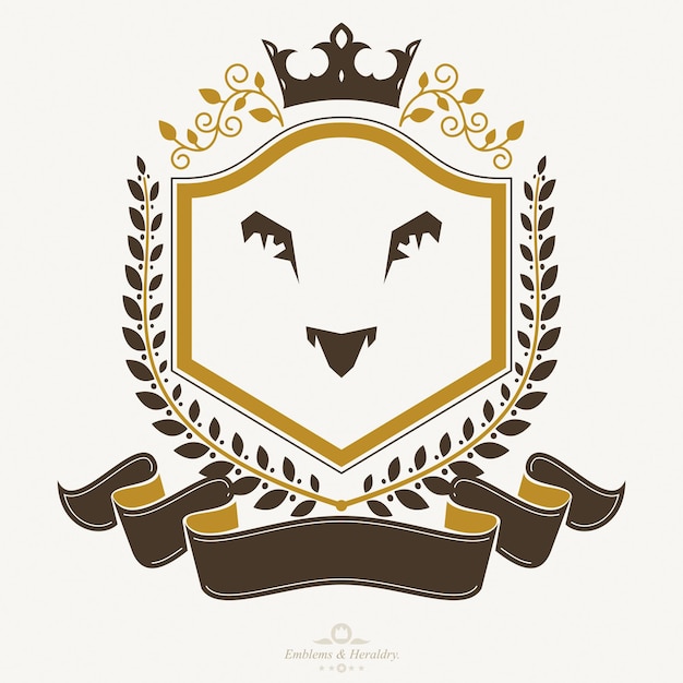 Retro vintage Insignia Vector element projektowy