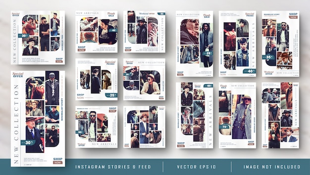 Retro Vintage Instagram Stories And Feed Post Bundle Kit Banner