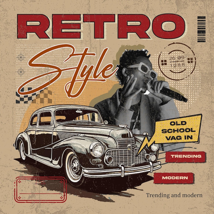 Wektor retro vintage plakat