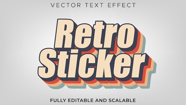 Retro Vintage Sticker Efekt tekstowy