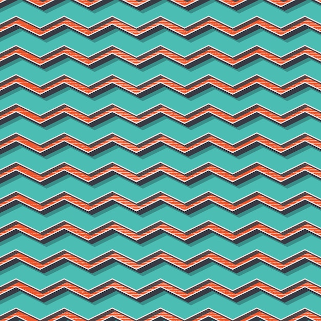 Retro wzór zygzak, abstrakcyjne tło geometryczne w stylu lat 80-tych, 90-tych. Geometryczna prosta ilustracja