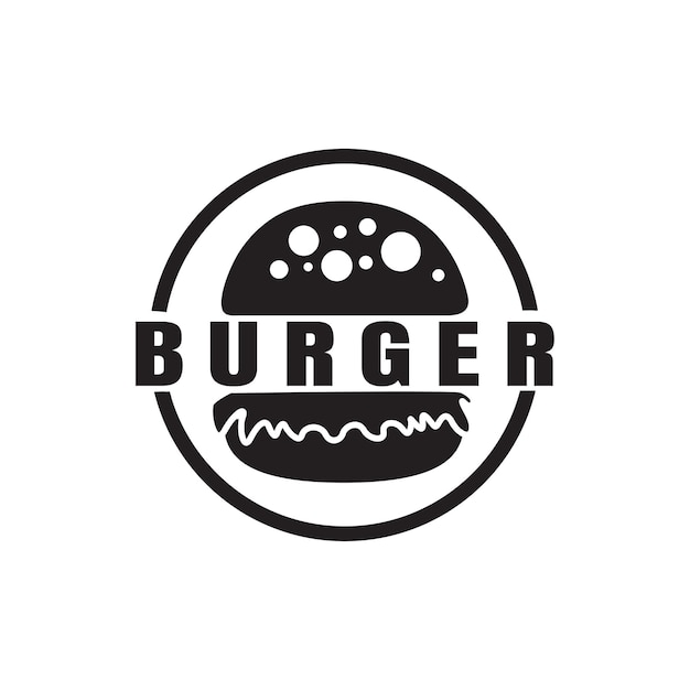 Retro Znaczek Burger Logo Pieczęć Lub Szablon Projektu Kolekcjonerskiego