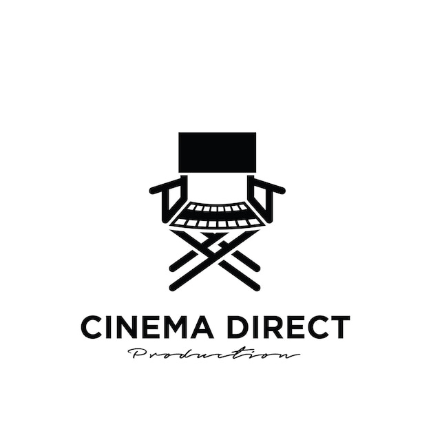 Reżyser Studio Film Wideo Kino Produkcja Filmowa Logo Projekt Wektor Ikona Ilustracja