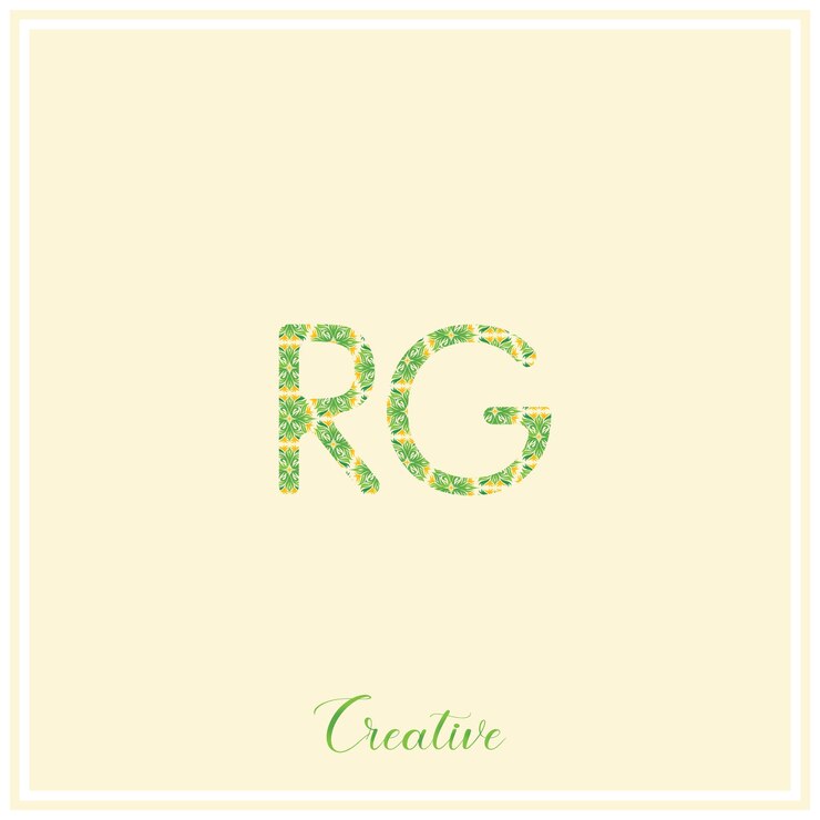 Wektor rg natural green logo późniejszy projekt logo ilustracja wektorowa kreatywne logo minimalne logo monogram