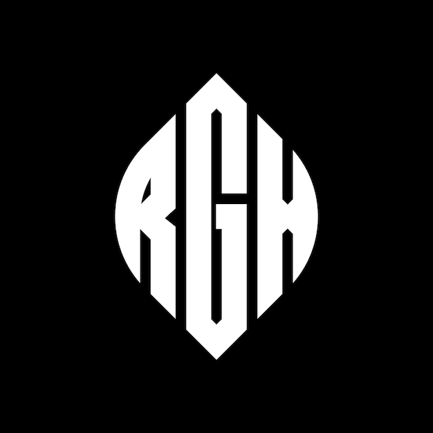 Rgx Logo O Kształcie Okręgu I Elipsy Rgx Elipsy O Stylu Typograficznym Trzy Inicjały Tworzą Logo Okrągłe Rgx Emblem Okrągły Abstrakt Monogram