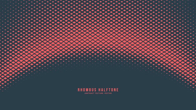 Rhombus Halftone Checkered Pattern Vector Curved Semi Circle Line Border Red Blue Abstract Background Checkered Particles Subtle Texture Pop Art Graphic Design Modern Half Tone Graphical Abstraction
