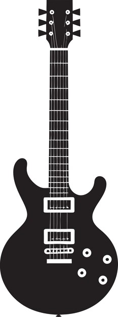 Rhythmic Radiance Guitar Logo Vector Art Musical Majesty Guitar Icon Design Icon