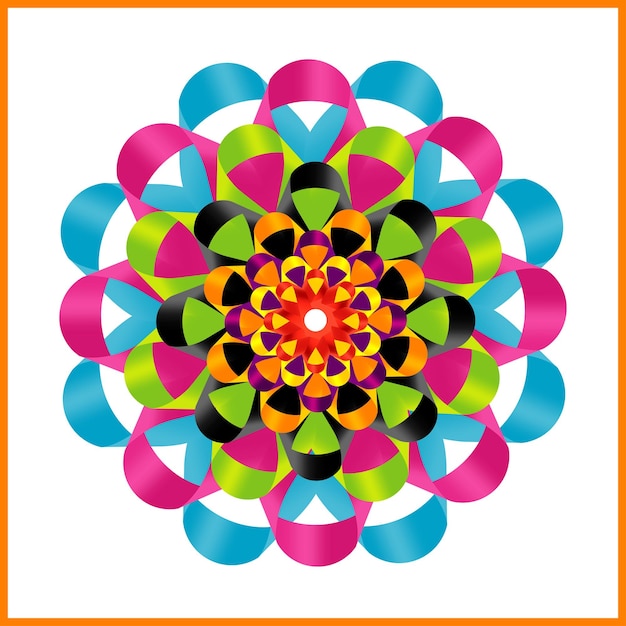 Ribbon Flower Vector Design