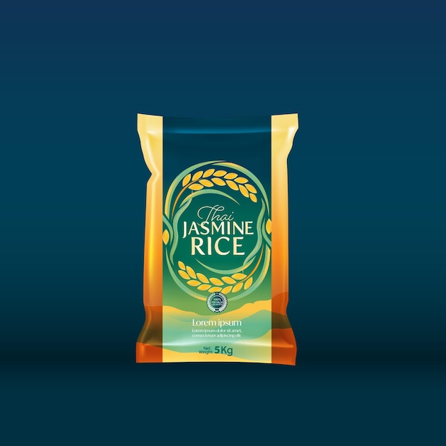 Rice Package Mockup Tajlandia Produkty Spożywcze