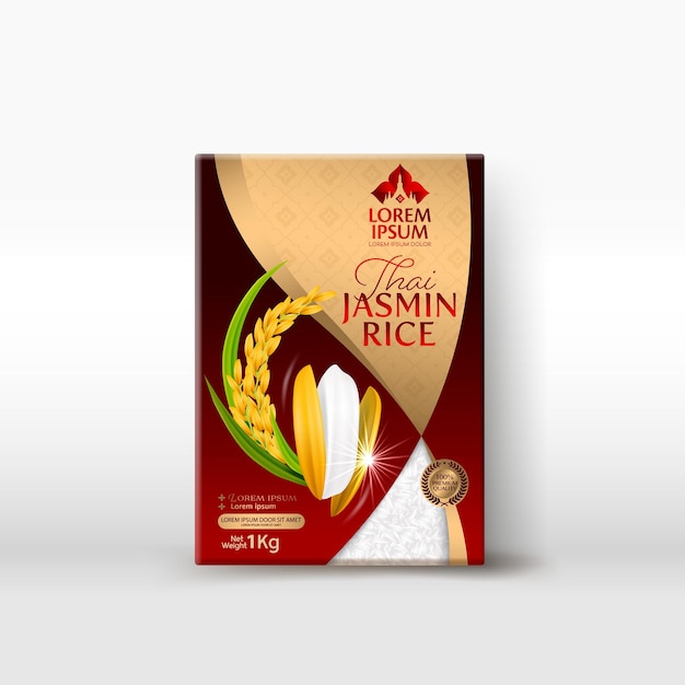 Rice Package Mockup Tajlandia Produkty Spożywcze