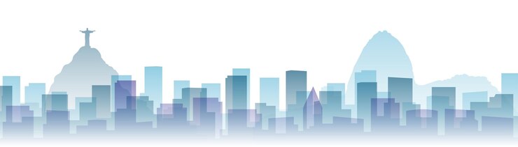 Wektor rio de janeiro przezroczyste warstwy gradientowe punkty orientacyjne skyline