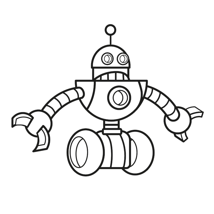 Robot czarno-biały do kolorowania