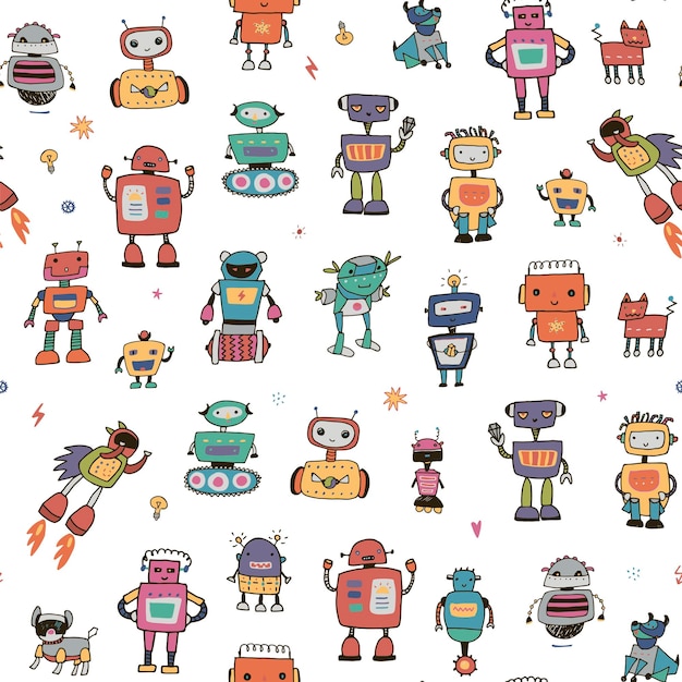 Robot wektor wzór