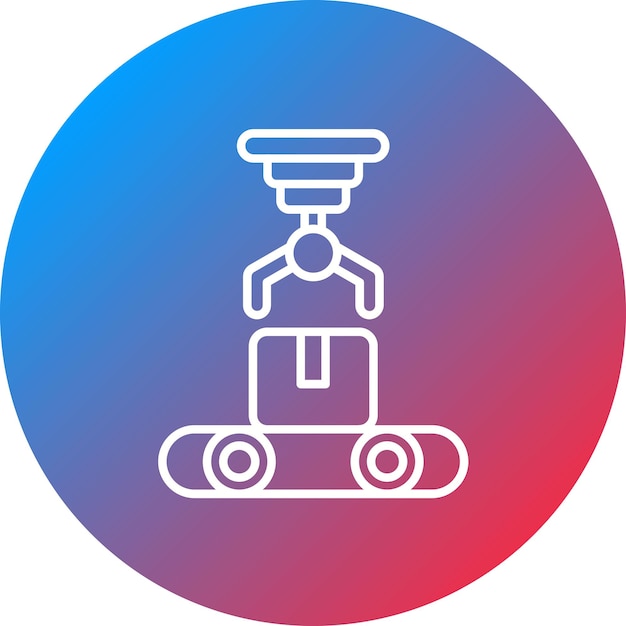 Robotic Produce Sorting icon wektorowy obraz może być używany do rolnictwa i ogrodnictwa