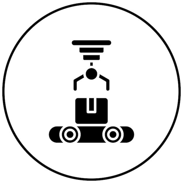 Robotic Produce Sorting icon wektorowy obraz może być używany do rolnictwa i ogrodnictwa