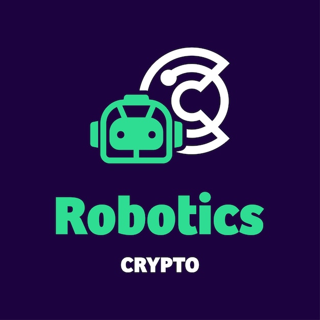 Plik wektorowy robotyka crypto logo