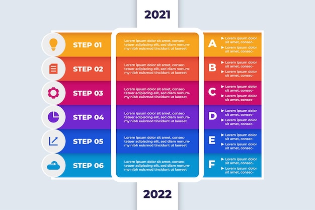 Roczny Biznesowy Szablon Ilustracji Infografiki