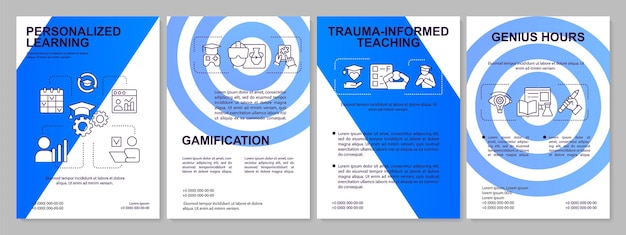 Rodzaje I Techniki Edukacyjne Niebieski Szablon Broszury