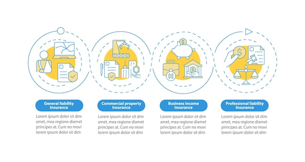 Rodzaje Pokrycia Szablon Infografiki Niebieski Okrąg