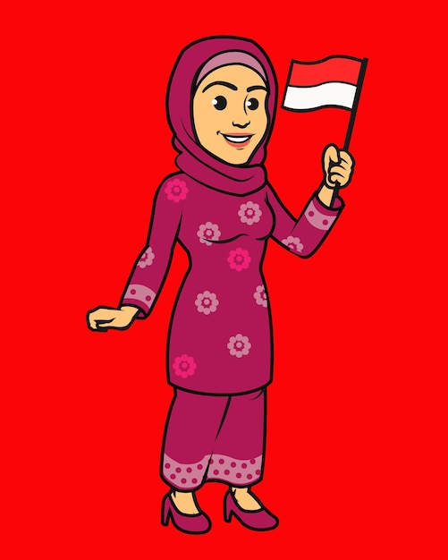 Rodzime Indonezyjskie Plemię Riau Malay Sumatra W Tradycyjnym Stroju