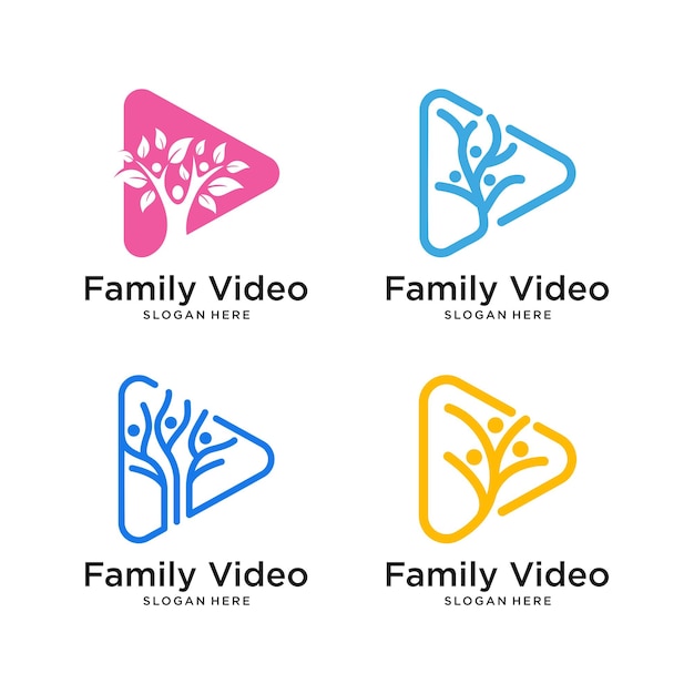 Plik wektorowy rodzinne logo wideo